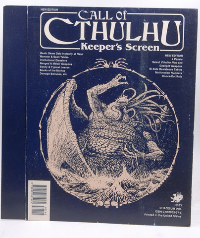 Call of Cthulhu Keeper's Screen, by   