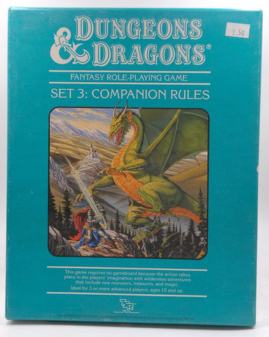 D&D Set 3 Companion Rules, VG [Boxed set], by Gygax, Arneson, Mentzer  