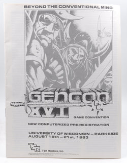 GenCon XVI 16 Game Convention Handbook 1983, by Staff  