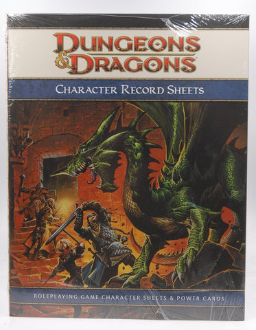 Dungeons & Dragons Character Record Sheets: Roleplaying Game Character Sheets, 4th Edition, by   