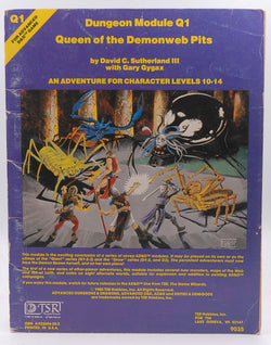 AD&D Q1 Queen of the Demonweb Pits Fair, by David C Sutherland III, Gary Gygax  