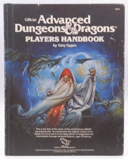 AD&D 1e Players Handbook Updated Cover VG, by Gary Gygax  