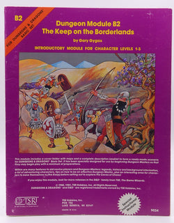 D&D B2 The Keep on the Borderlands VG Dungeons & Dragons B/X, by Gary Gygax  