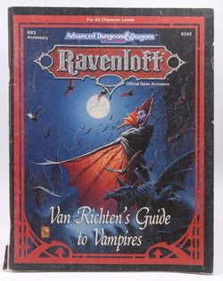 By Nigel Findley - Van Richten's Guide to Vampires (AD&D: Ravenloft Accessory RR3) (1992-01-16) [Paperback], by   