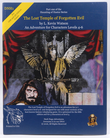 DNH1 The Lost Temple of Forgotten Evil 5e D&D OSR, by L Kevin Watson  