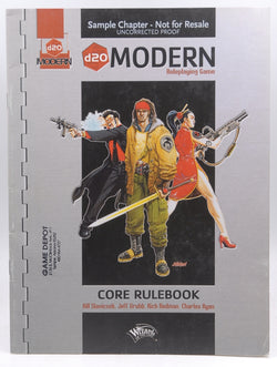 D20 Modern Core Rulebook UNCORRECTED PROOF Sample Chapter, by Bill Slavicsek, et al  