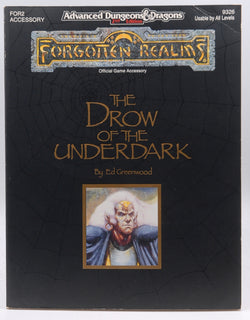 The Drow of the Underdark: Forgotten Realms Accessory, 2nd Edition (Advanced Dungeons & Dragons), by Greenwood, Ed  