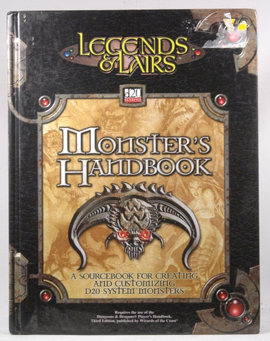 Monster's Handbook: A Sourcebook for Creating and Customizing d20 System Monsters (Legends & Lairs, d20 System), by Fantasy Flight Games  