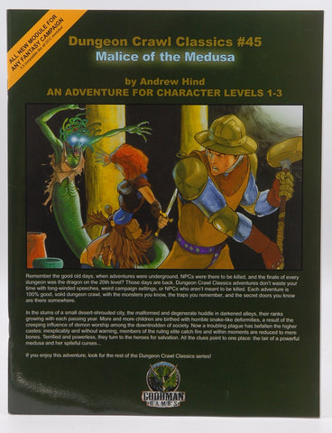 Dungeon Crawl Classics 45: Malice of the Medusa (Dungeon Crawl Classics), by Hind, Andrew  