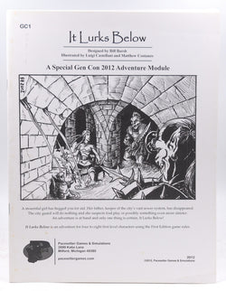 D&D 1e It Lurks Below PAcesetter Gen Con 2012 Module, by Bill Barsh  