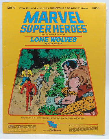 Lone Wolves (Marvel Super Heroes module MH4), by Cook, Dave  