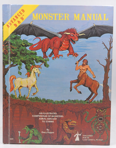 AD&D Monster Manual Original Cover VG+, by Gary Gygax  