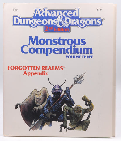 Monstrous Compendium: Forgotten Realms Appendix (Advanced Dungeons & Dragons/Tsr 2104) by Tsr (1989-12-03), by David Zeb Cook  