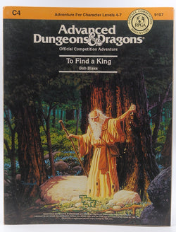 AD&D C4 To Find A King VG, by Bob Blake  