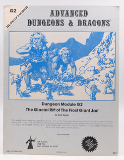 AD&D G3 The Glacial Rift of the Frost Giant Jarl, by Gary Gygax  