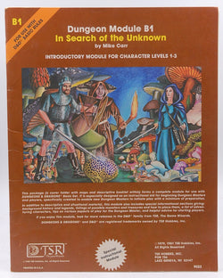 In Search of the Unknown (Dungeons & Dragons Module B1) (Dungeon module), by Mike Carr  