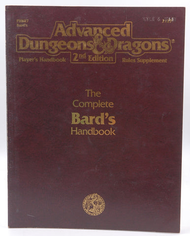 The Complete Bard's Handbook (Advanced Dungeons & Dragons Player's Handbook Rules Supplement, PHBR7, 2127), by Blake Mobley  