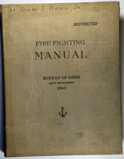 WWII Fire-Fighting Manual US Navy 1943, by General Aircraft Storage Batteries  