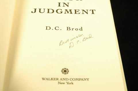 Error in Judgement, by Brod, D. C. Signed First Edition
