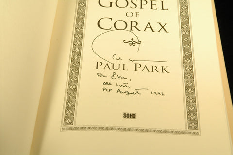 Gospel of Corax, by Park, Paul Signed First Edition
