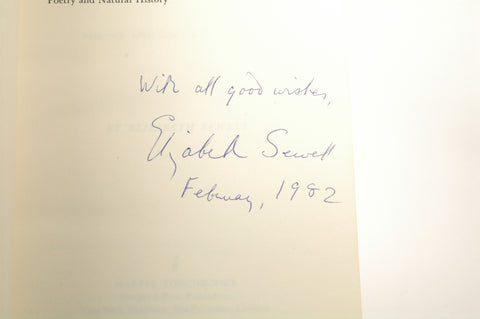 The Orphic Voice : poetry and natural history, by Sewell, Elizabeth Signed 