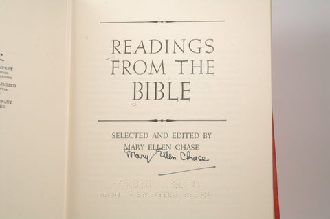 Readings from the Bible, by Chase, Mary Ellen Signed First Edition