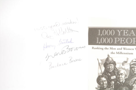 1,000 Years, 1,000 People: Ranking the Men and Women Who Shaped the Millennium, by Gottlieb, Henry, Gottlieb, Anges H., Gottlieb, Agnes Hooper Signed 