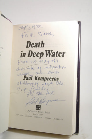 Death in Deep Water, by Kemprecos, Paul Signed First Edition
